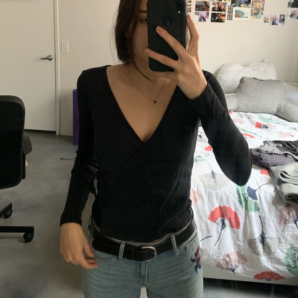 Black Wrap Top